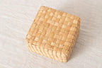 Square Woven Storage Basket with Lid for Home Organization Thai Water