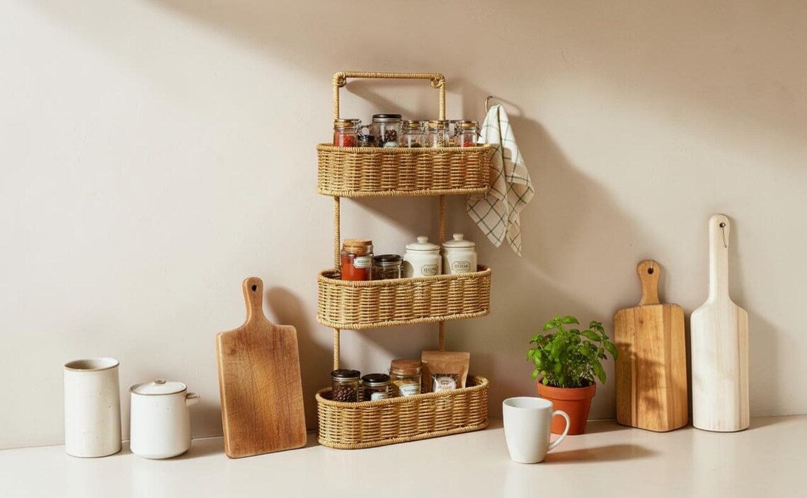No Drill Wall Storage Basket
