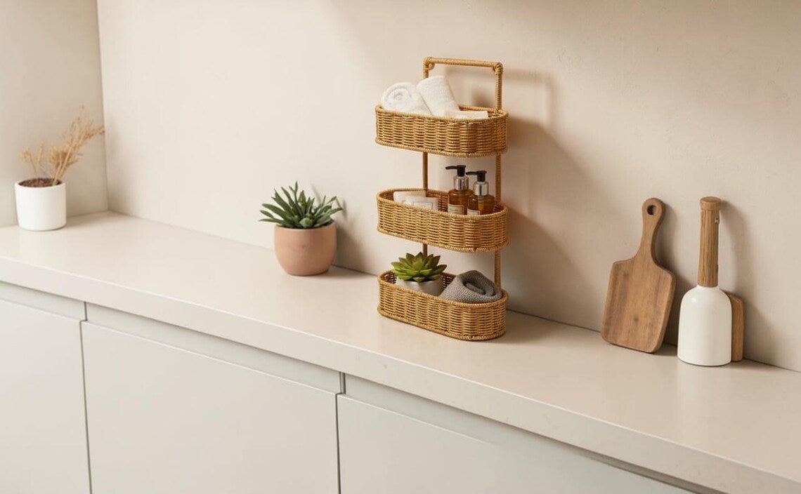 No Drill Wall Storage Basket