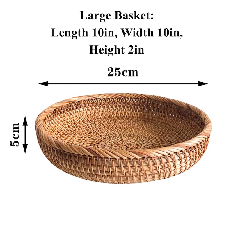 Juego de cestas tejidas naturales, cestas de almacenamiento de mimbre peque�as de regalo, pan decorativo