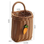 Cesta de almacenamiento ecol�gica con patr�n de zanahoria