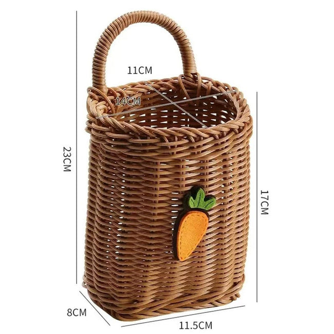 Cesta de almacenamiento ecol�gica con patr�n de zanahoria Main Image
