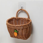 Cesta de almacenamiento ecol�gica con patr�n de zanahoria