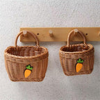Cesta de almacenamiento ecol�gica con patr�n de zanahoria