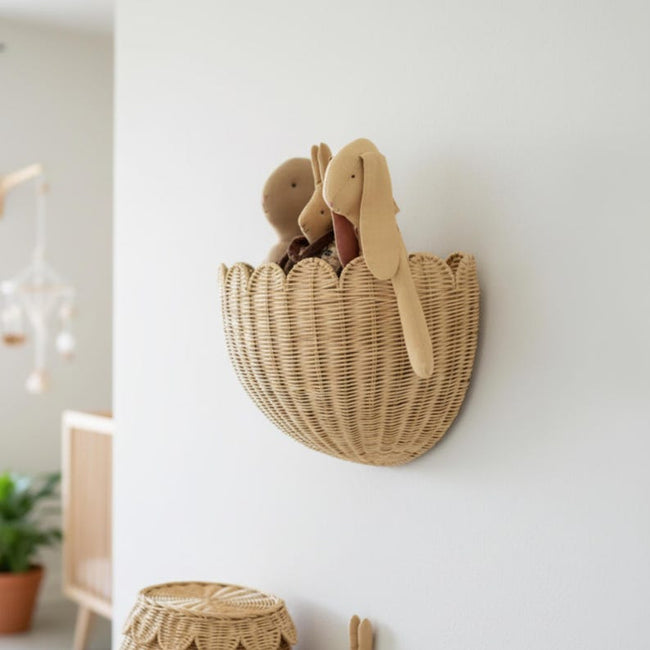 Cesta de pared de rat�n tejida a mano Main Image