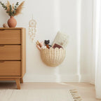 Hand-Woven Rattan Wall Basket