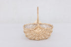 Woven Willow Basket Set with Handle & Liner: Farmhouse Decor