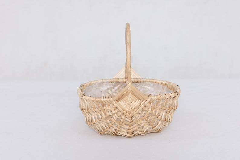 Woven Willow Basket Set with Handle & Liner: Farmhouse Decor