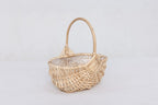 Woven Willow Basket Set with Handle & Liner: Farmhouse Decor