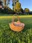 Woven Willow Basket Set with Handle & Liner: Farmhouse Decor