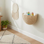 Hand-Woven Rattan Wall Basket