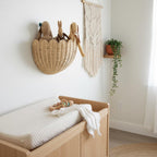Hand-Woven Rattan Wall Basket