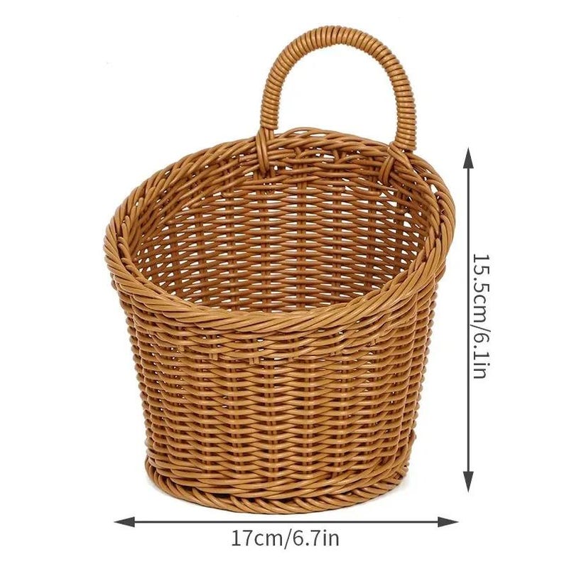 Hanging Portable Wall Hanging Basket Woven Storage Basket Portable Flower