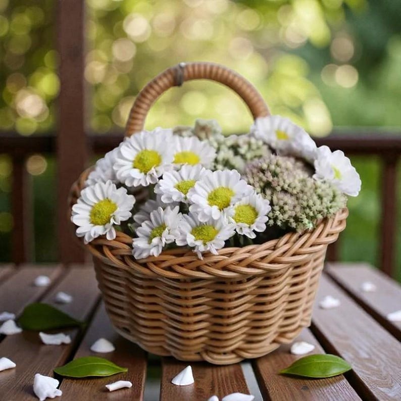 Hanging Portable Wall Hanging Basket Woven Storage Basket Portable Flower