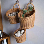 Hanging Portable Wall Hanging Basket Woven Storage Basket Portable Flower