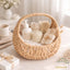 Handwoven Willow Basket with Handle - Small Wicker Storage Basket