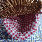 Handmade Wicker Picnic Basket | Rustic Style Hamper with Lid & Handle | Woven