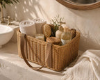 Woven Picnic Basket with Handle