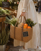 Woven Picnic Basket with Handle