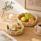 Handwoven Scalloped Rattan Tray