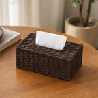 Rattan Tissue Box Cover - Natural Woven Dispenser