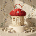 Mushroom Basket Bag - Rattan Woven Storage Basket