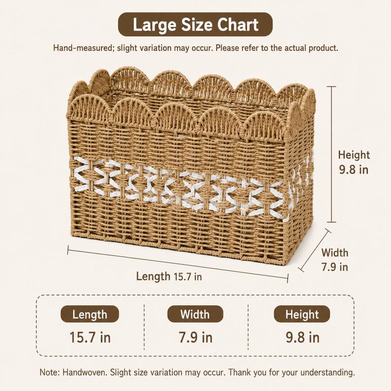 Handwoven Paper Rope Storage Basket