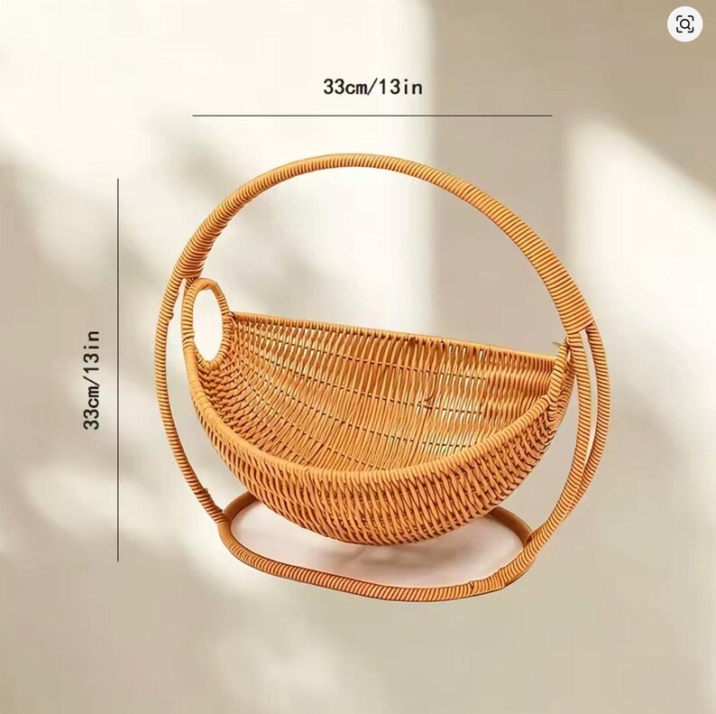 Rattan Hanging Cat Bed - Woven Basket Swing for Cozy Naps
